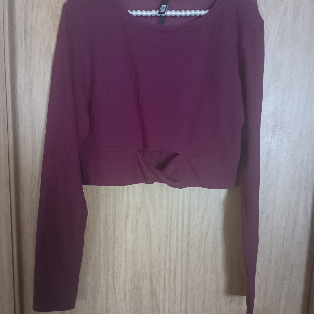 Victoria's Secret Purple Long Sleeve Crop Blouse